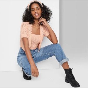 Wild Fable Knit Floral Cardigan and top